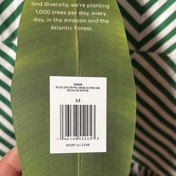 Green Striped Midi Dress - Picture 4 of 4